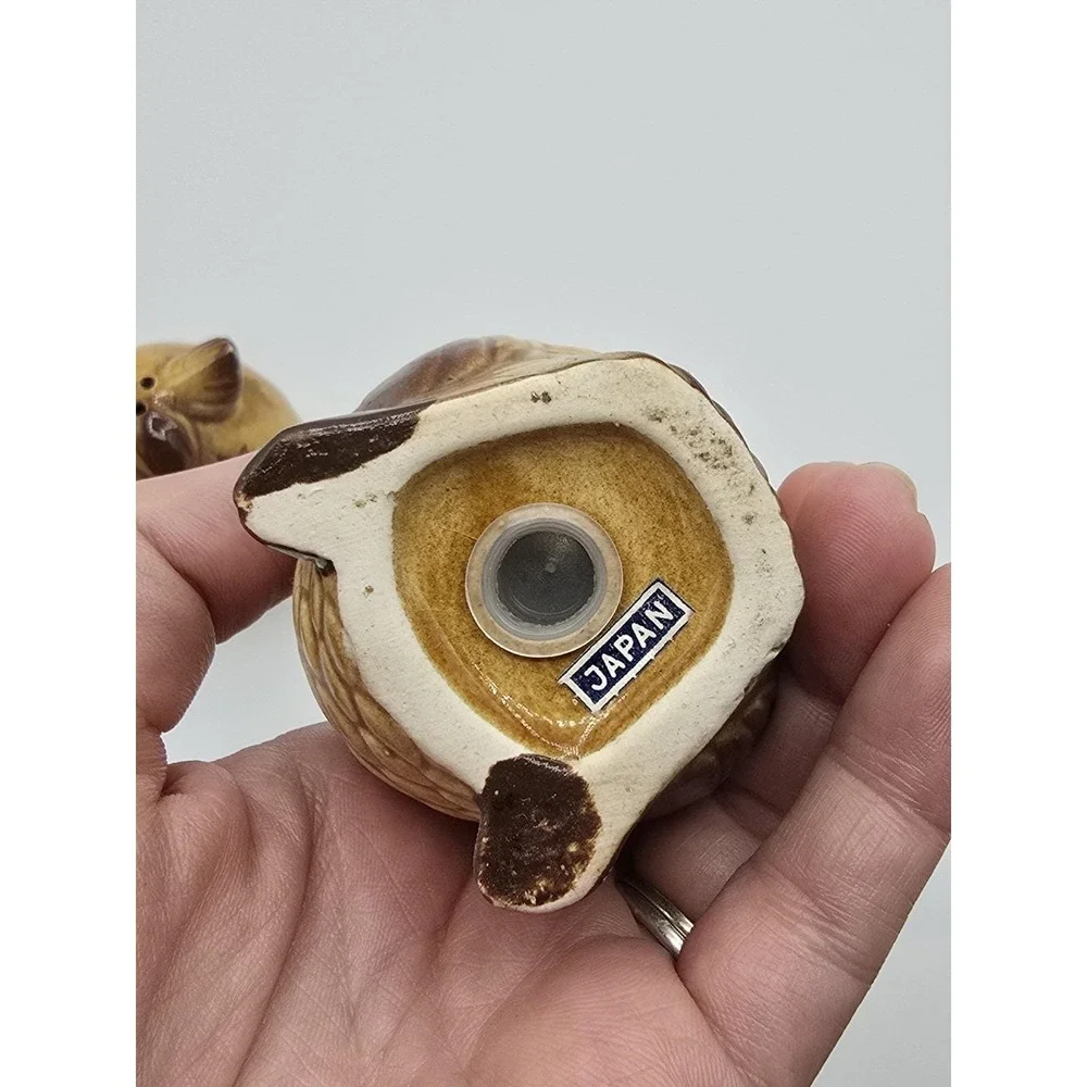 Vintage Salt and Pepper‎ Shakers Ceramic Owls with Googly Eyes Made in Japan